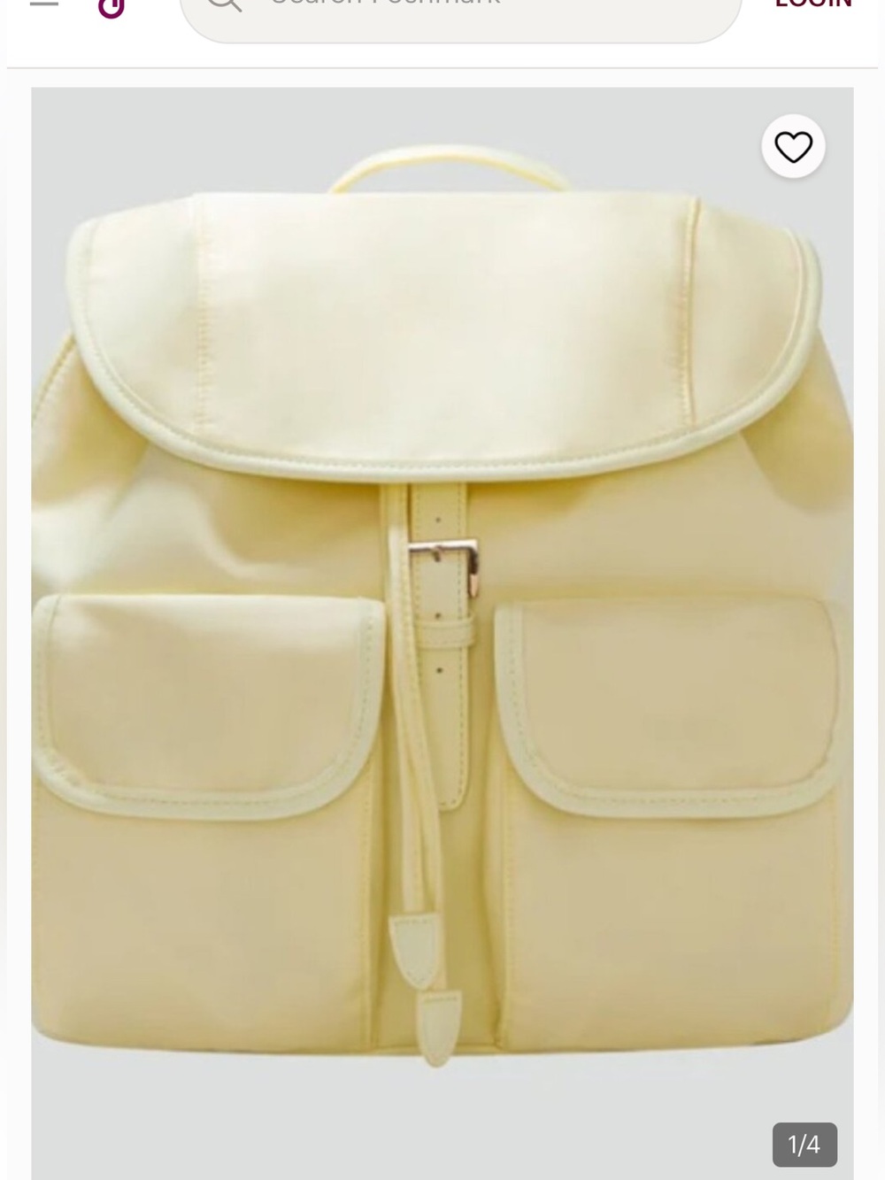 Year of Ours Cream Leather Backpack